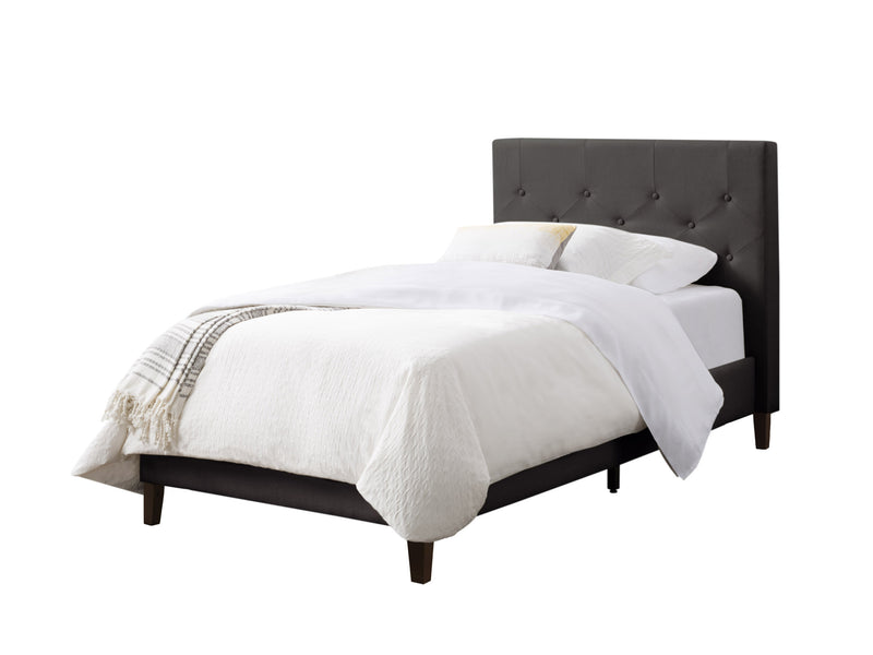 dark grey Button Tufted Twin / Single Bed Nova Ridge Collection product image by CorLiving