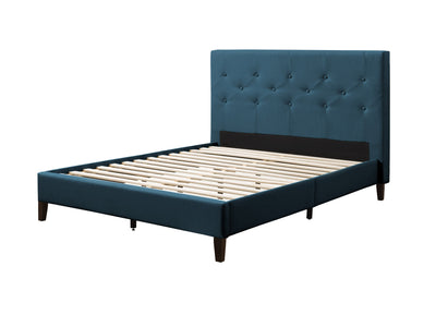 ocean blue Button Tufted Double / Full Bed Nova Ridge Collection product image by CorLiving#color_nova-ridge-ocean-blue