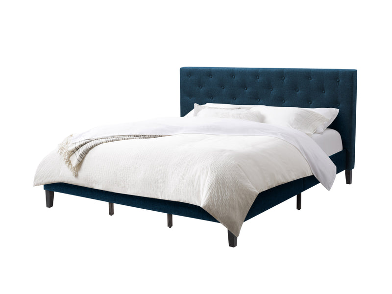 ocean blue Button Tufted King Bed Nova Ridge Collection product image by CorLiving