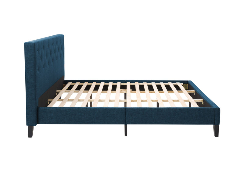ocean blue Button Tufted King Bed Nova Ridge Collection product image by CorLiving
