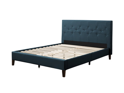 ocean blue Button Tufted Queen Bed Nova Ridge Collection product image by CorLiving#color_nova-ridge-ocean-blue