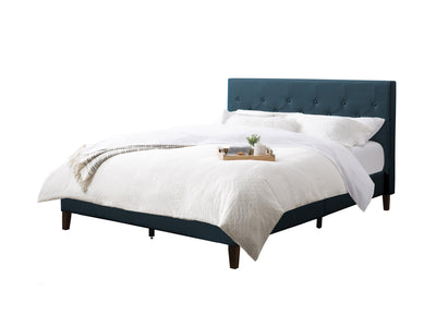 ocean blue Button Tufted Queen Bed Nova Ridge Collection product image by CorLiving#color_nova-ridge-ocean-blue