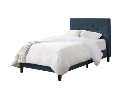 ocean blue Button Tufted Twin / Single Bed Nova Ridge Collection product image by CorLiving#color_nova-ridge-ocean-blue