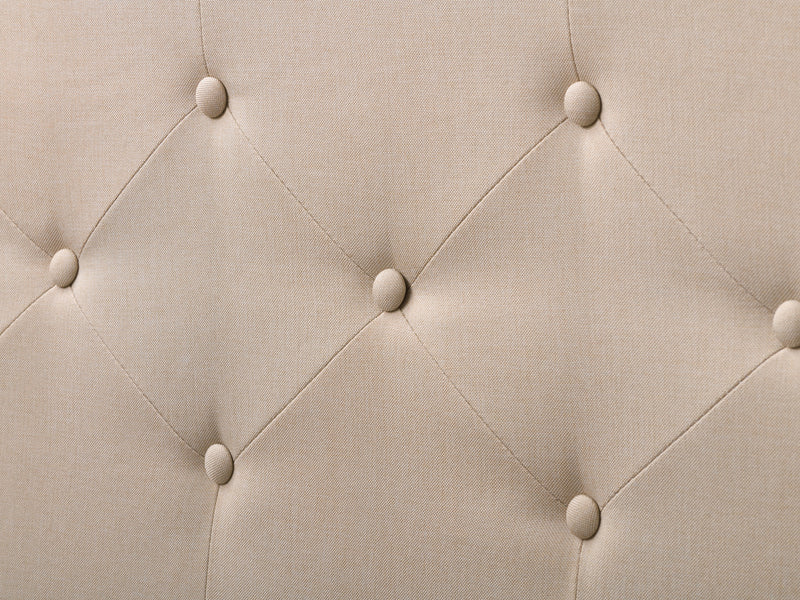 cream Button Tufted Double / Full Bed Nova Ridge Collection detail image by CorLiving