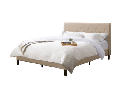 cream Button Tufted Queen Bed Nova Ridge Collection product image by CorLiving#color_nova-ridge-cream