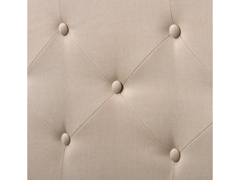 cream Button Tufted Twin / Single Bed Nova Ridge Collection detail image by CorLiving