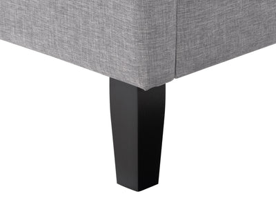light grey Button Tufted King Bed Nova Ridge Collection detail image by CorLiving#color_nova-ridge-light-grey