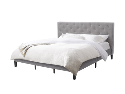 light grey Button Tufted King Bed Nova Ridge Collection product image by CorLiving#color_nova-ridge-light-grey