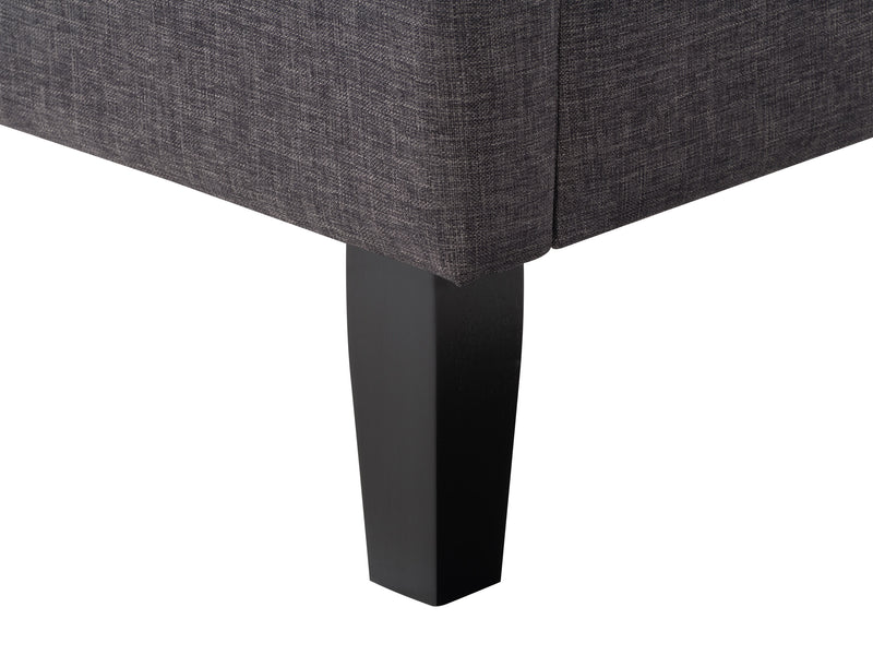 dark grey Upholstered King Bed Bellevue Collection detail image by CorLiving