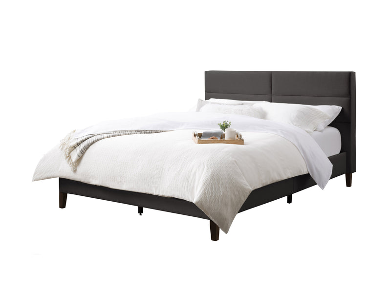 dark grey Upholstered Queen Bed Bellevue Collection product image by CorLiving