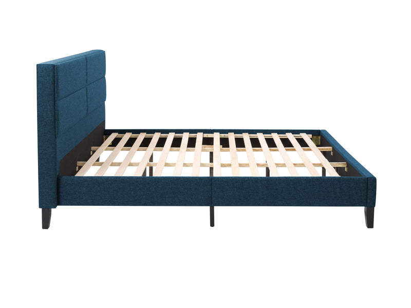 ocean blue Upholstered King Bed Bellevue Collection product image by CorLiving