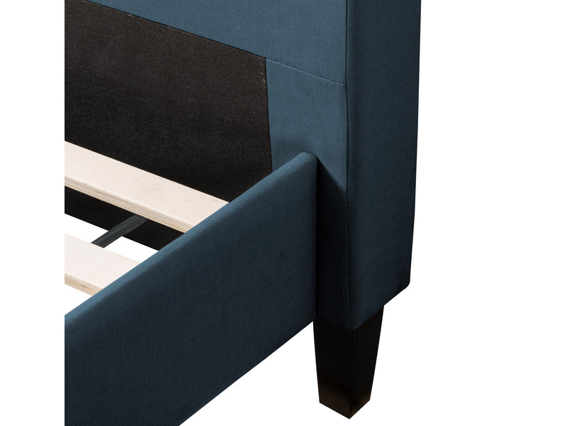 ocean blue Upholstered Queen Bed Bellevue Collection detail image by CorLiving