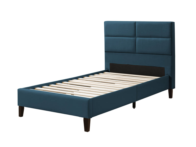 ocean blue Upholstered Twin / Single Bed Bellevue Collection product image by CorLiving