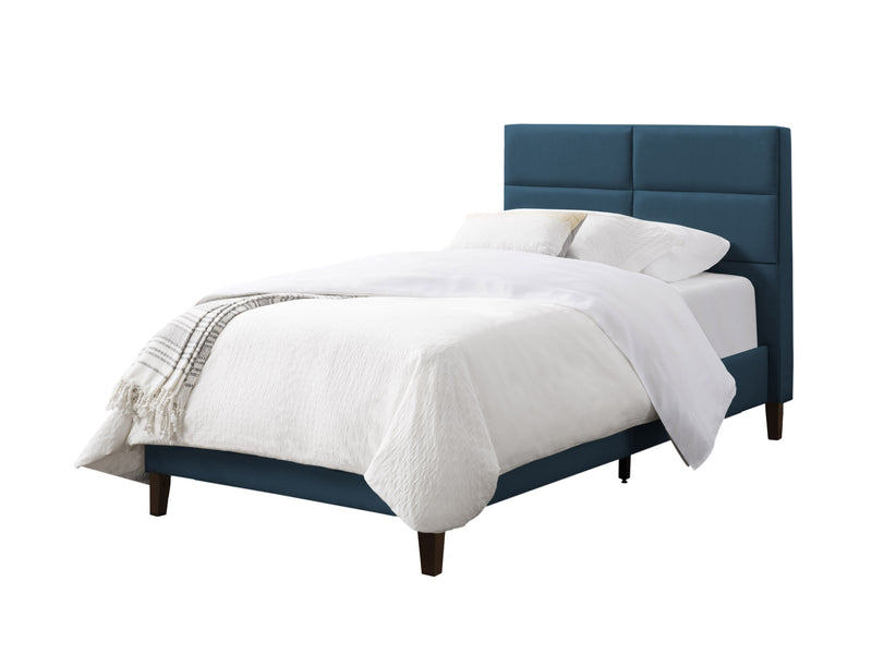 ocean blue Upholstered Twin / Single Bed Bellevue Collection product image by CorLiving