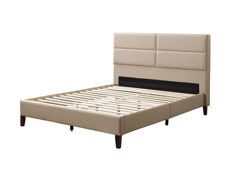 cream Upholstered Double / Full Bed Bellevue Collection product image by CorLiving