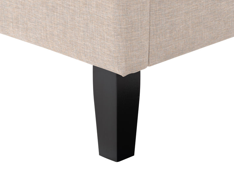cream Upholstered King Bed Bellevue Collection detail image by CorLiving