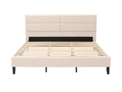 cream Upholstered King Bed Bellevue Collection product image by CorLiving#color_bellevue-cream