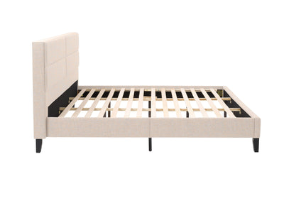 cream Upholstered King Bed Bellevue Collection product image by CorLiving#color_bellevue-cream