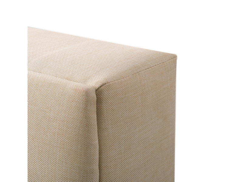cream Upholstered Twin / Single Bed Bellevue Collection detail image by CorLiving