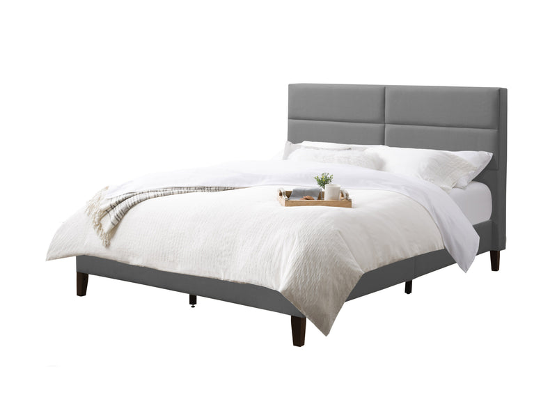 light grey Upholstered Double / Full Bed Bellevue Collection product image by CorLiving