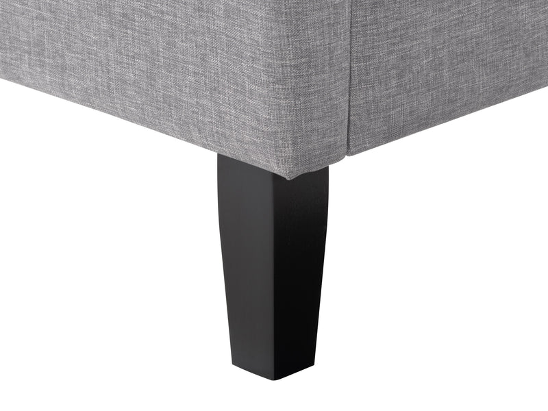 grey Upholstered King Bed Bellevue Collection detail image by CorLiving