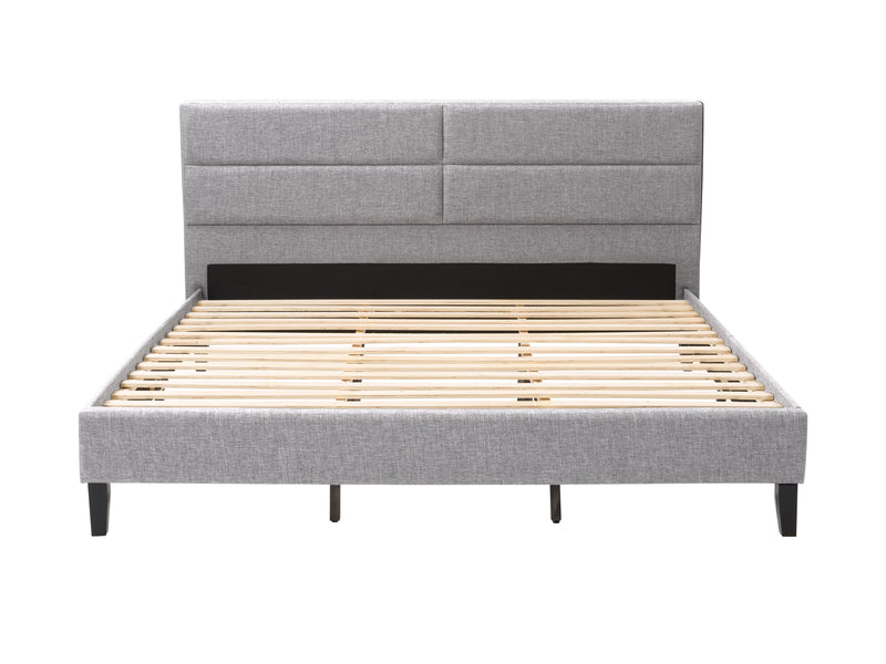 grey Upholstered King Bed Bellevue Collection product image by CorLiving