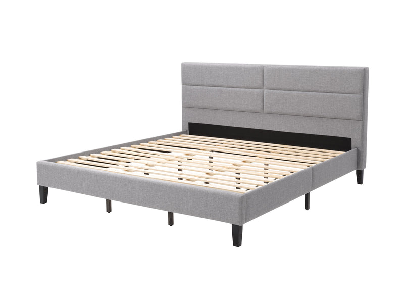 grey Upholstered King Bed Bellevue Collection product image by CorLiving