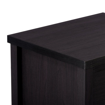 black 2 Drawer Night Stand Boston Collection detail image by CorLiving#color_black