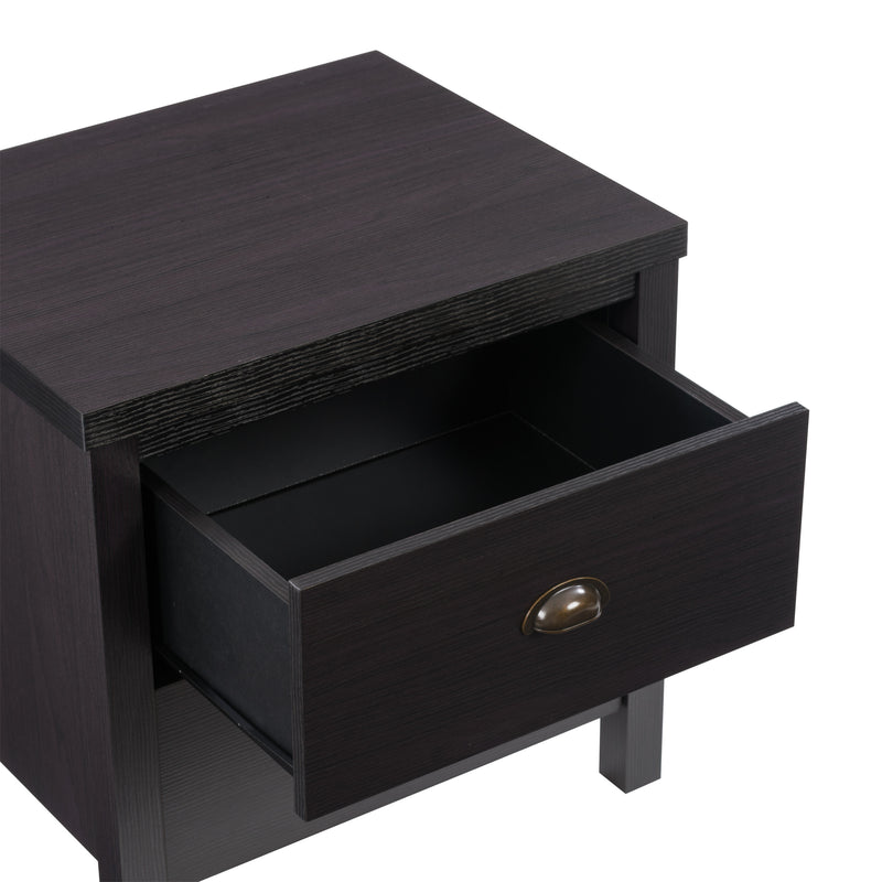 black 2 Drawer Night Stand Boston Collection detail image by CorLiving