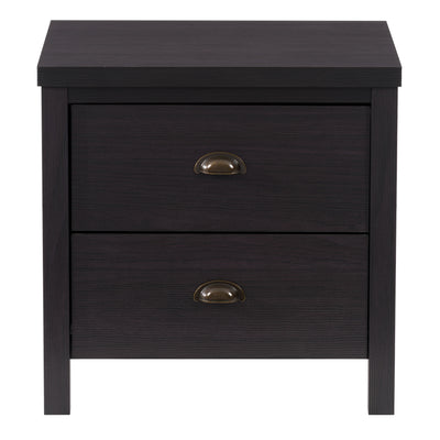 black 2 Drawer Night Stand Boston Collection product image by CorLiving#color_black