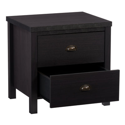 black 2 Drawer Night Stand Boston Collection product image by CorLiving#color_black