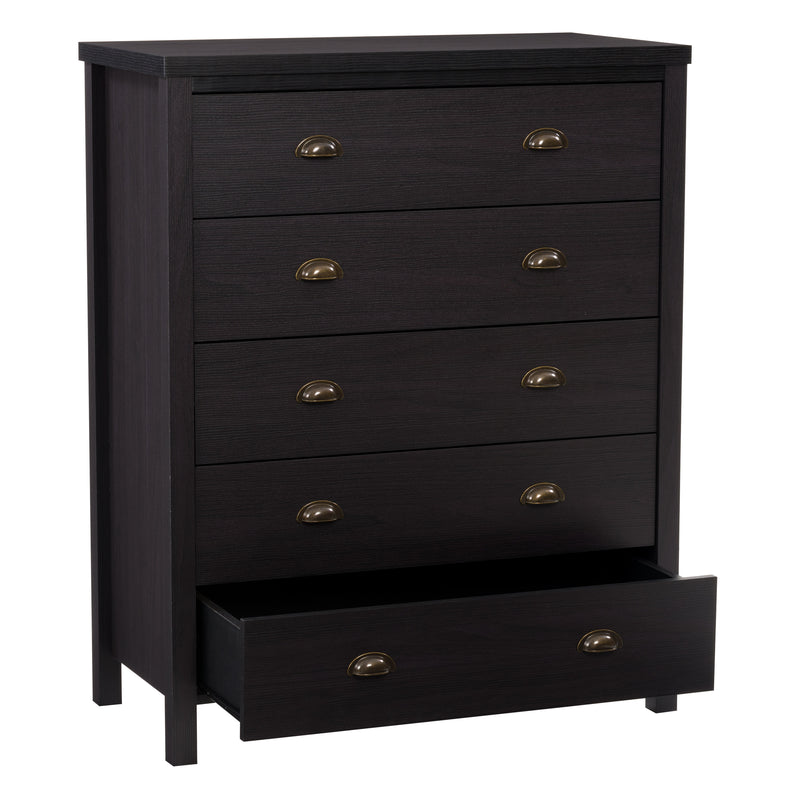 black 5 Drawer Dresser Boston Collection product image by CorLiving