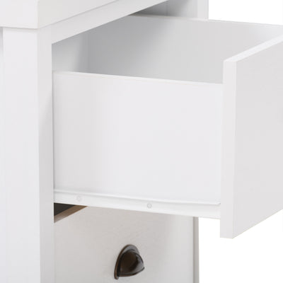 white 2 Drawer Night Stand Boston Collection detail image by CorLiving#color_white