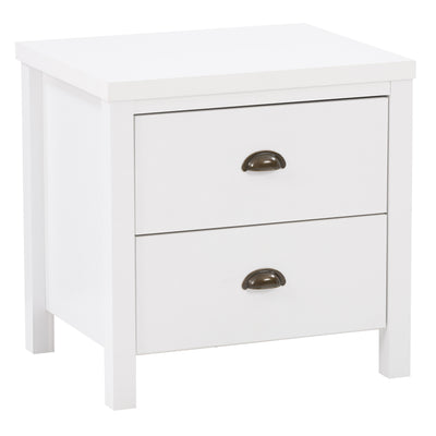 white 2 Drawer Night Stand Boston Collection product image by CorLiving#color_white