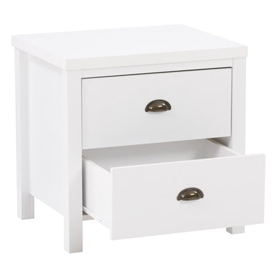 white 2 Drawer Night Stand Boston Collection product image by CorLiving#color_white