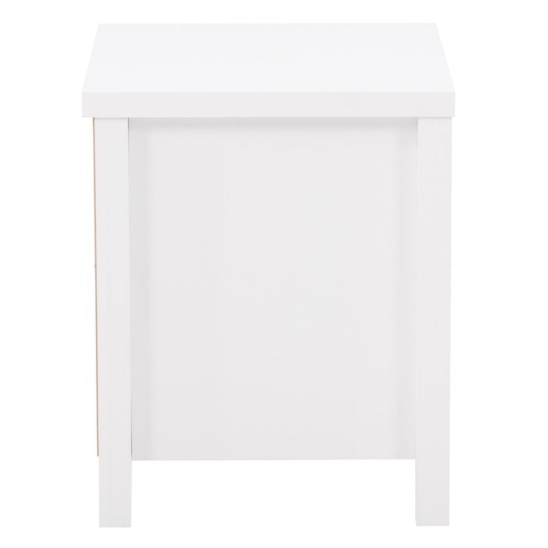 white 2 Drawer Night Stand Boston Collection product image by CorLiving