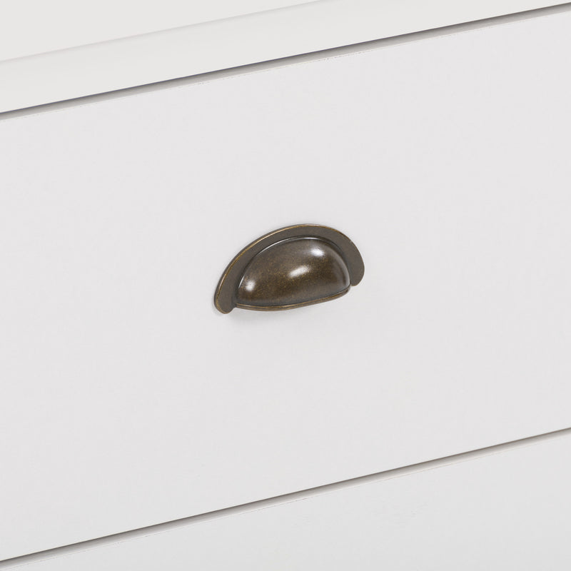 white 5 Drawer Dresser Boston Collection detail image by CorLiving