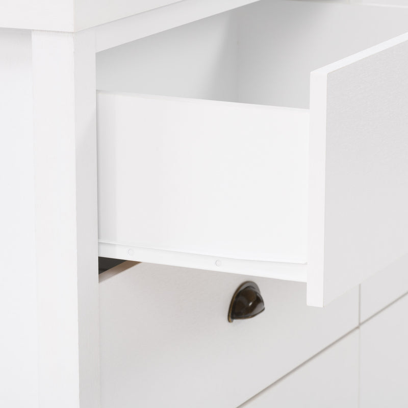 white 6 Drawer Dresser Boston Collection detail image by CorLiving