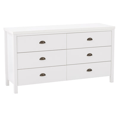 white 6 Drawer Dresser Boston Collection product image by CorLiving#color_white