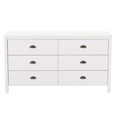 white 6 Drawer Dresser Boston Collection product image by CorLiving#color_white