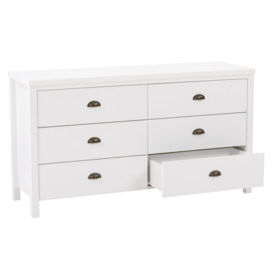 white 6 Drawer Dresser Boston Collection product image by CorLiving#color_white