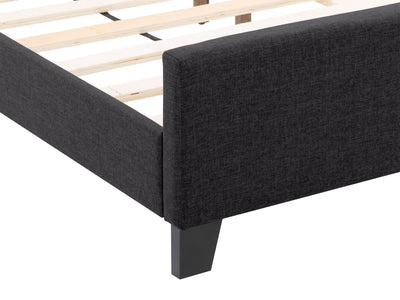 black Double / Full Panel Bed Ellery Collection detail image by CorLiving#color_ellery-black