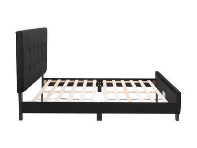 black Double / Full Panel Bed Ellery Collection product image by CorLiving#color_ellery-black