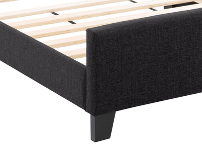 black Twin / Single Panel Bed Ellery Collection detail image by CorLiving#color_ellery-black