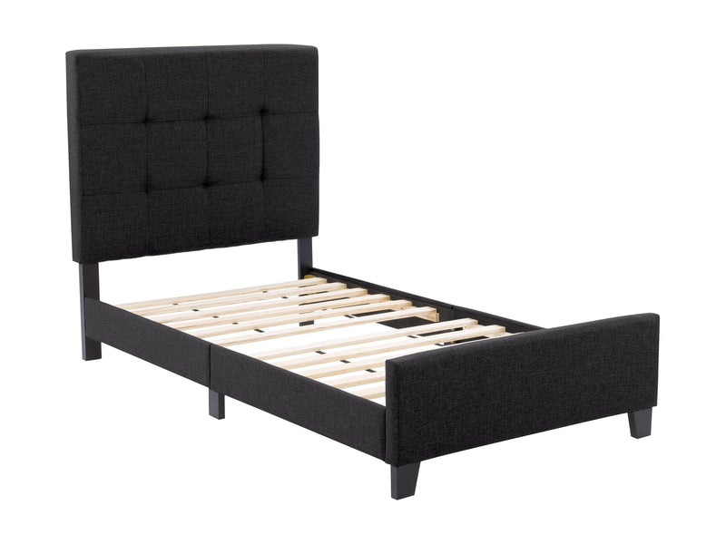 black Twin / Single Panel Bed Ellery Collection product image by CorLiving