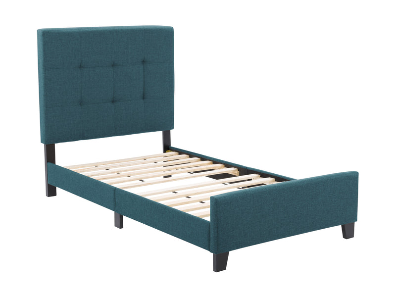 Blue Twin / Single Panel Bed Ellery Collection product image by CorLiving