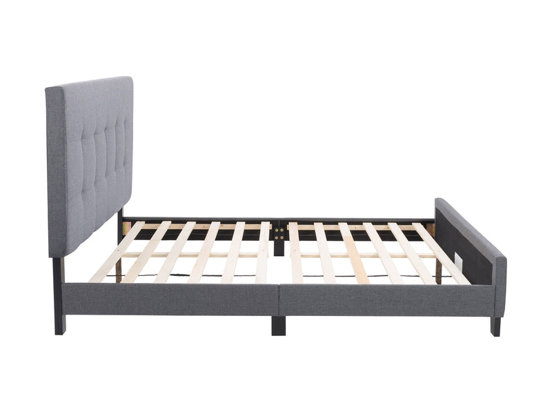 grey Queen Panel Bed Ellery Collection product image by CorLiving