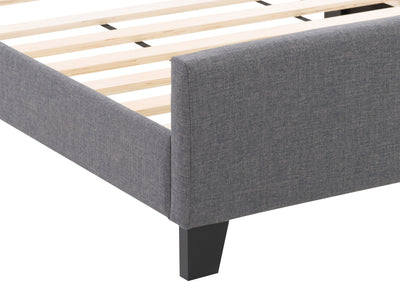 grey Twin / Single Panel Bed Ellery Collection detail image by CorLiving#color_ellery-grey
