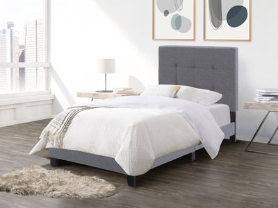 grey Twin / Single Panel Bed Ellery Collection lifestyle scene by CorLiving#color_ellery-grey