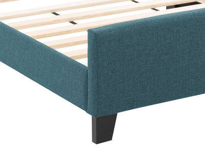 Blue Contemporary Double / Full Bed Juniper Collection detail image by CorLiving#color_juniper-blue